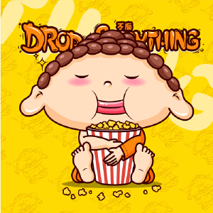 嘟嘟佛卡通形象设计-爆米花