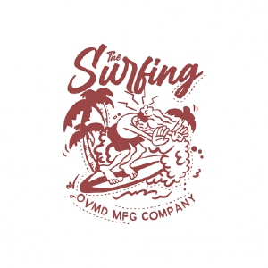 卫衣短袖服装图案-冲浪嗨哥