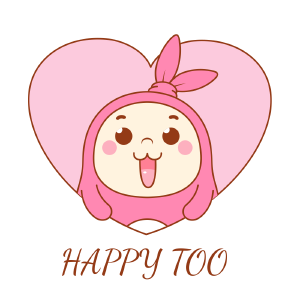 歪叽兔Happy Too 卡通形象设计-爱心