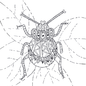 昆虫创意手绘装饰图案
