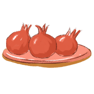 卡通手绘石榴插画元素